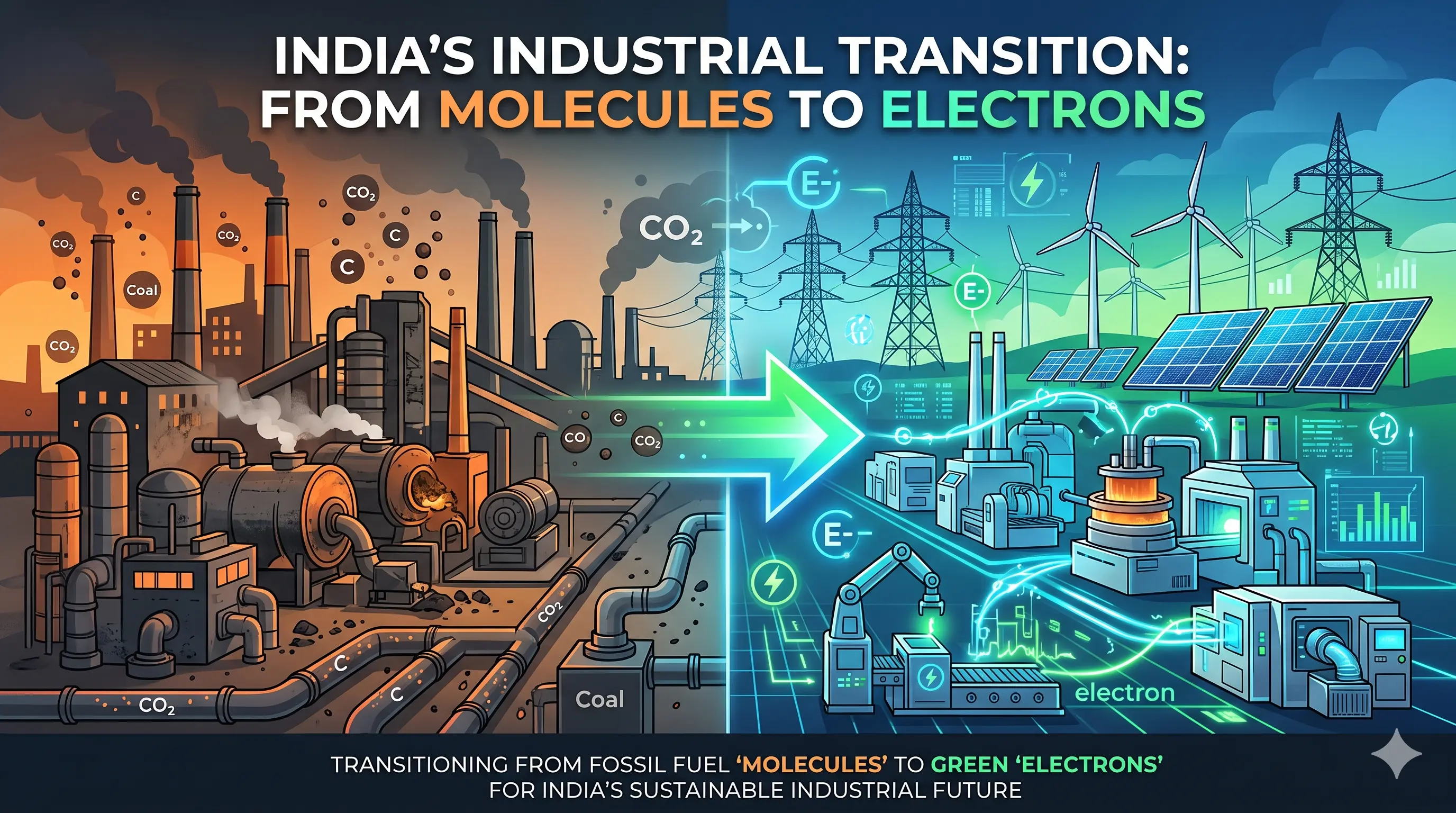 India's Industrial Transition: From Molecules to Electrons