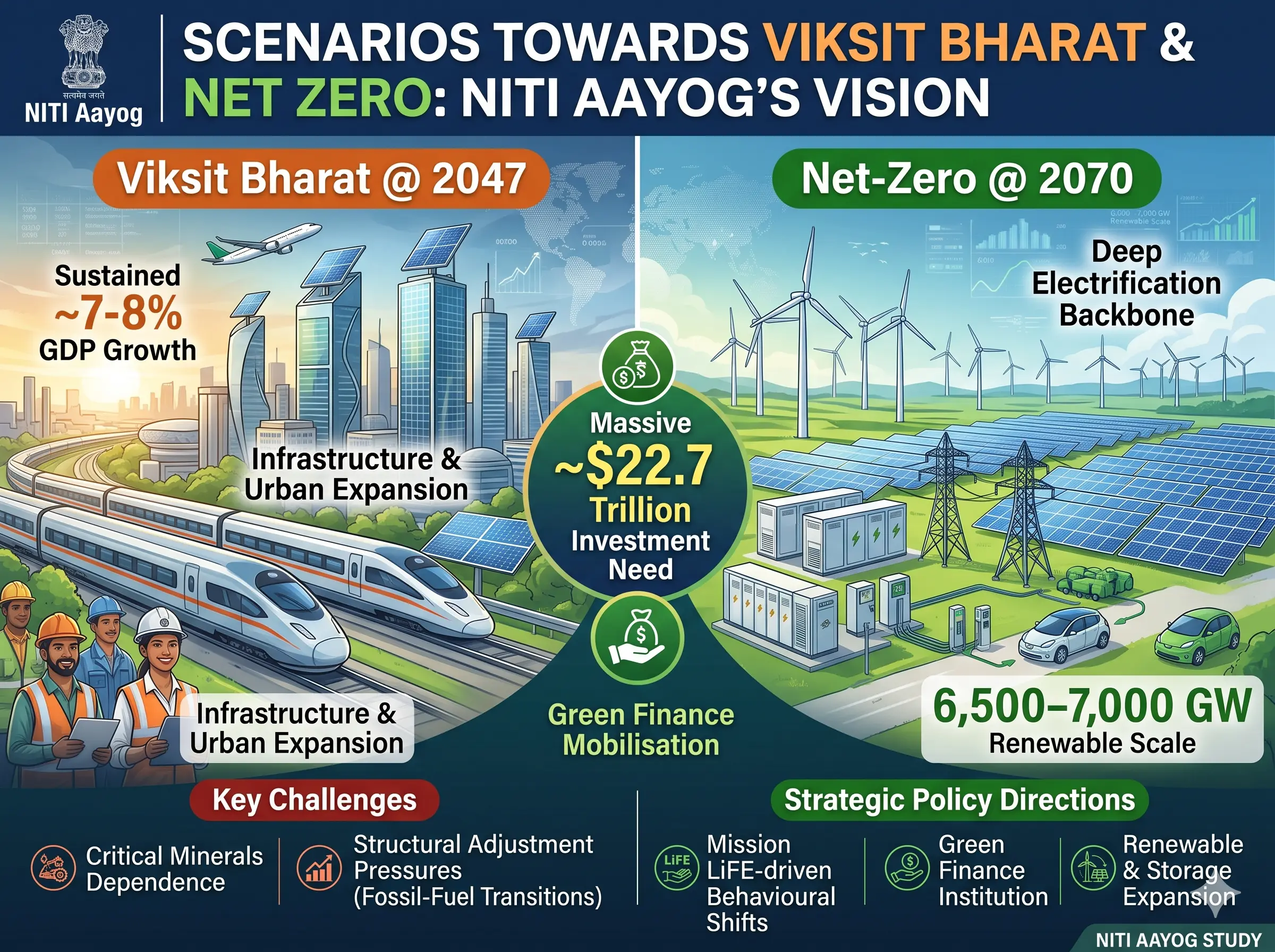 Scenarios Towards Viksit Bharat and Net Zero: NITI Aayog's Vision