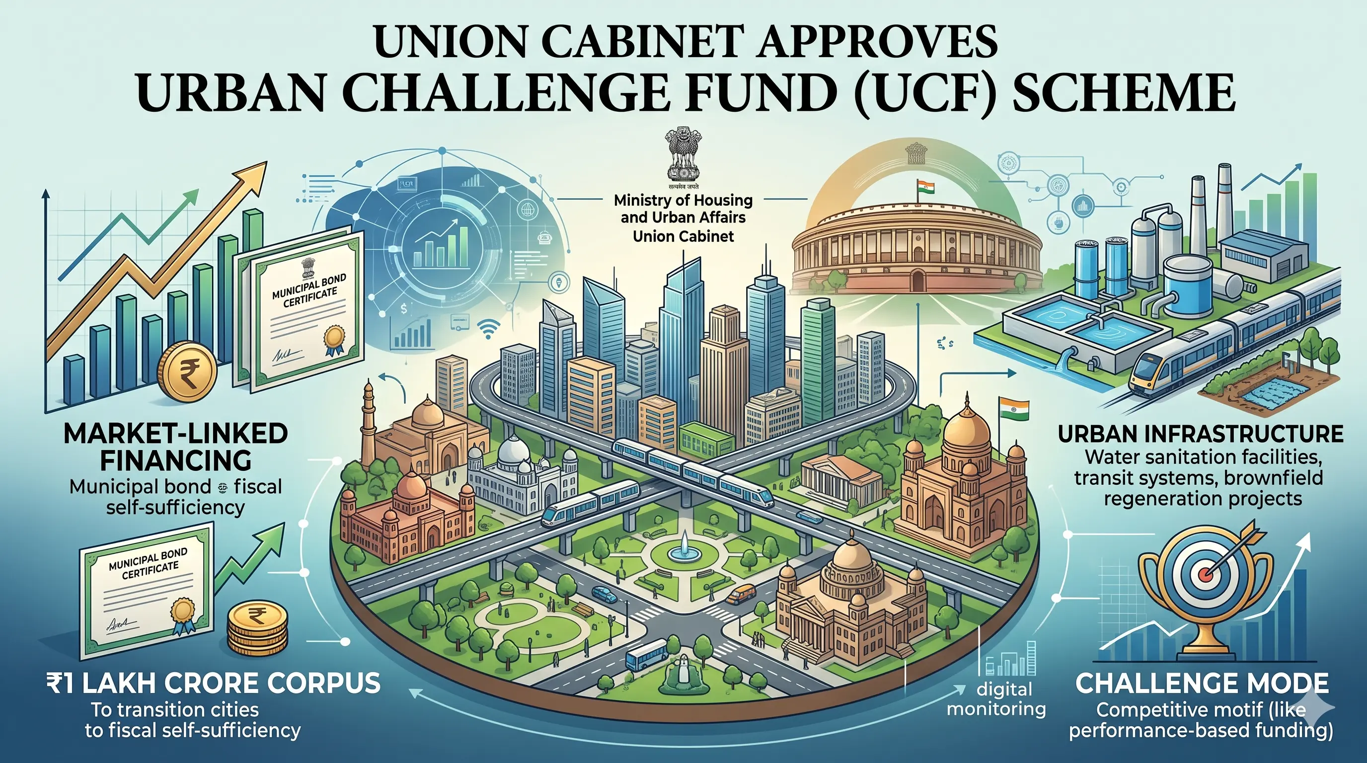 Union Cabinet Approves Urban Challenge Fund (UCF) Scheme