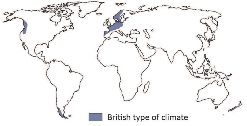 Cool Temperate Western Margin (British Type) Climate