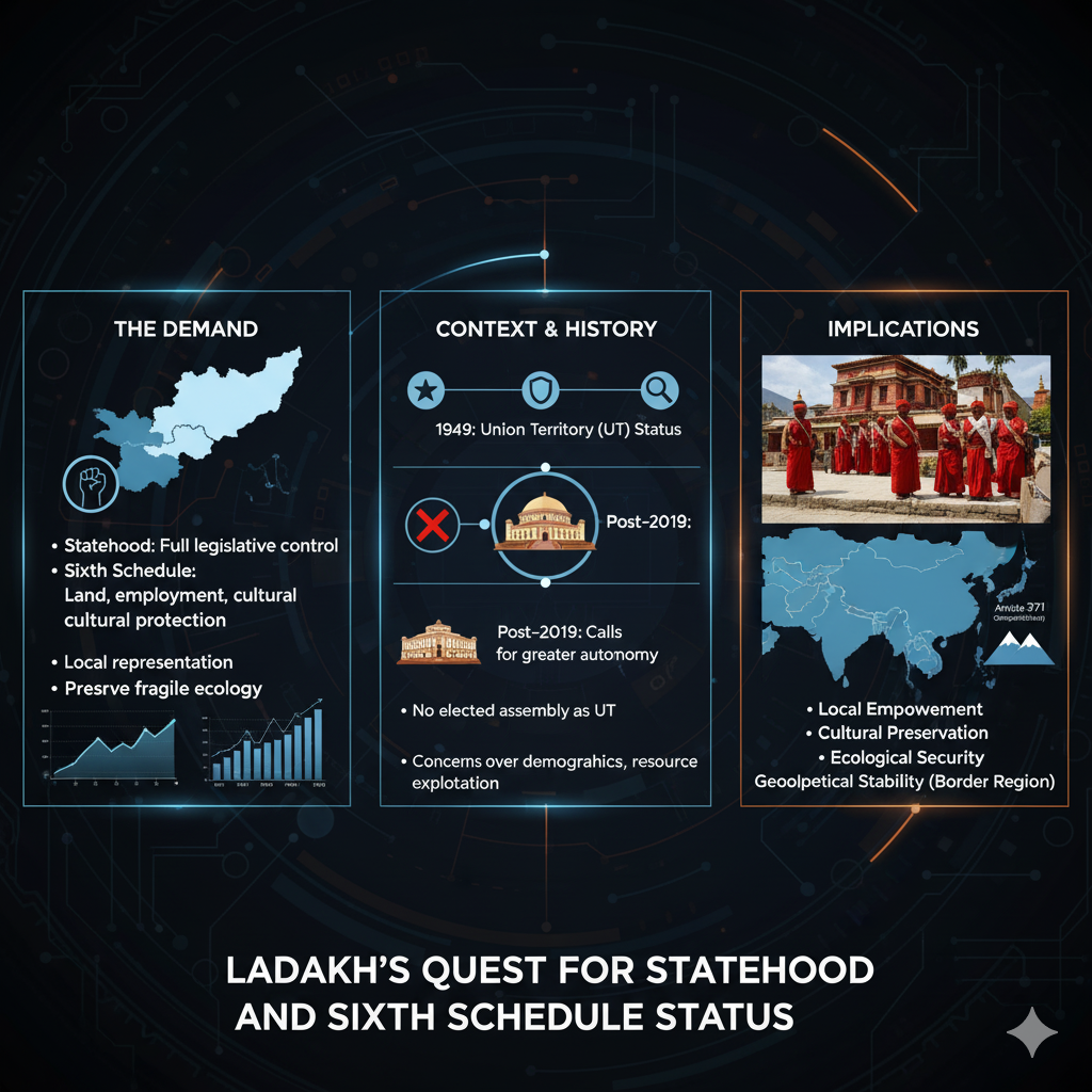 Ladakh’s Quest for Statehood and Sixth Schedule Status