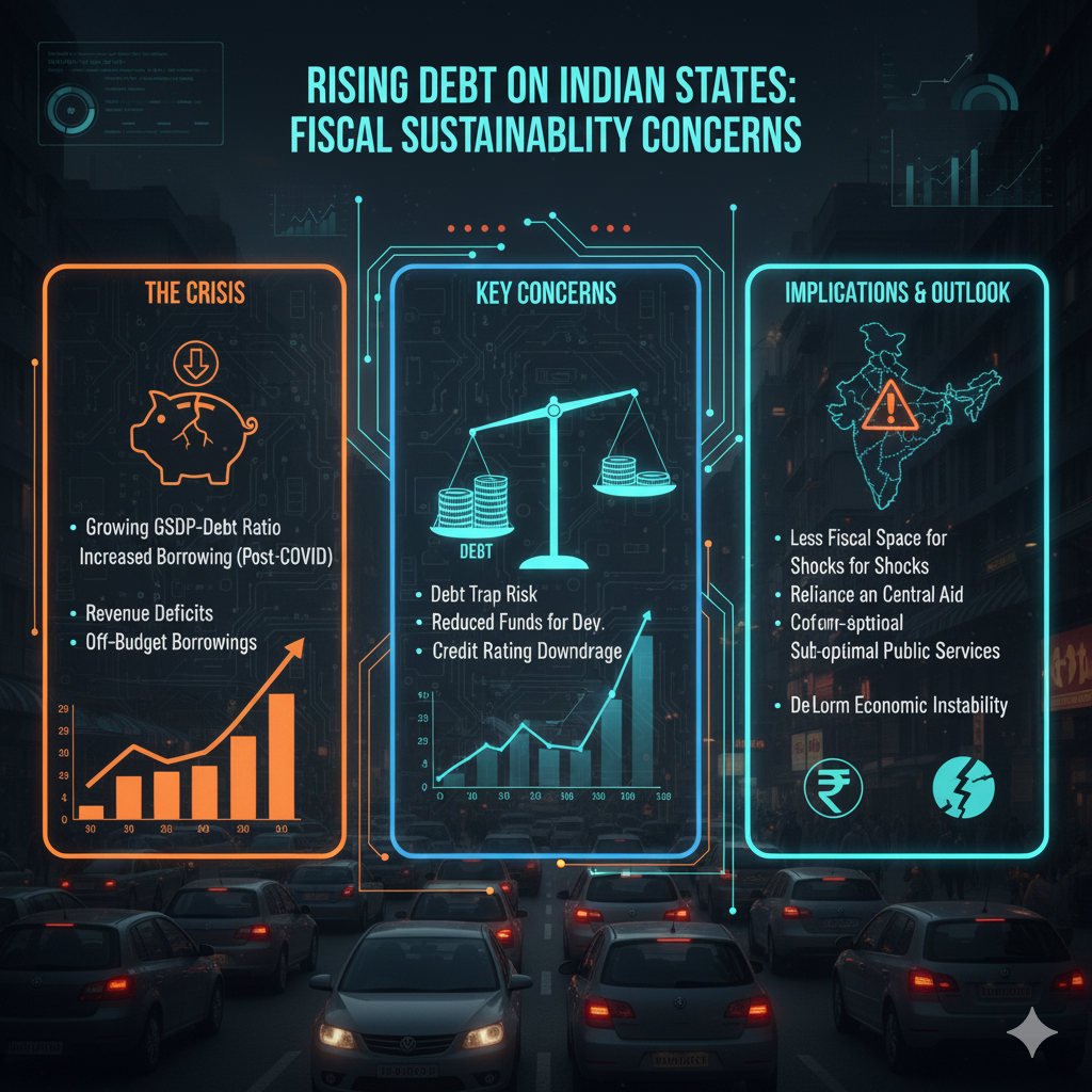 Rising Debt on Indian States: Fiscal Sustainability Concerns
