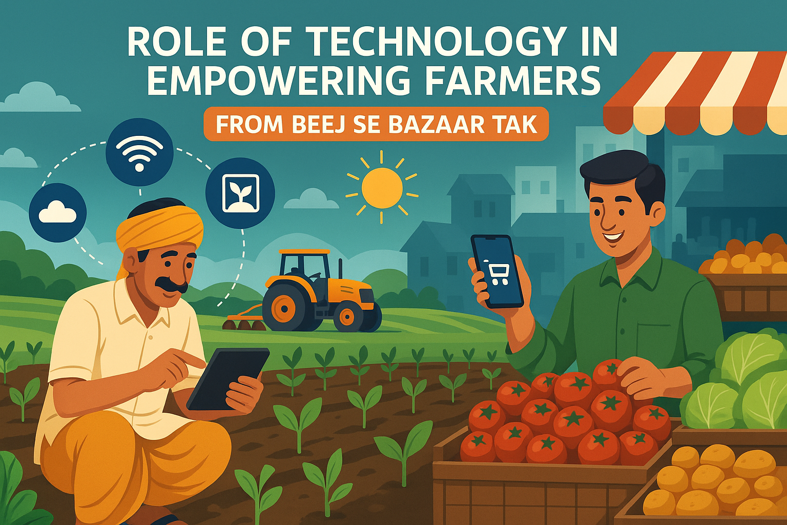 Role of Technology in Empowering Farmers: From Beej se Bazaar tak