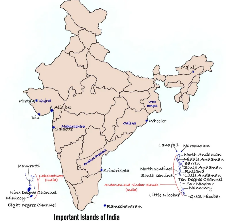 Lakshadweep and Minicoy Islands & Other Important Islands