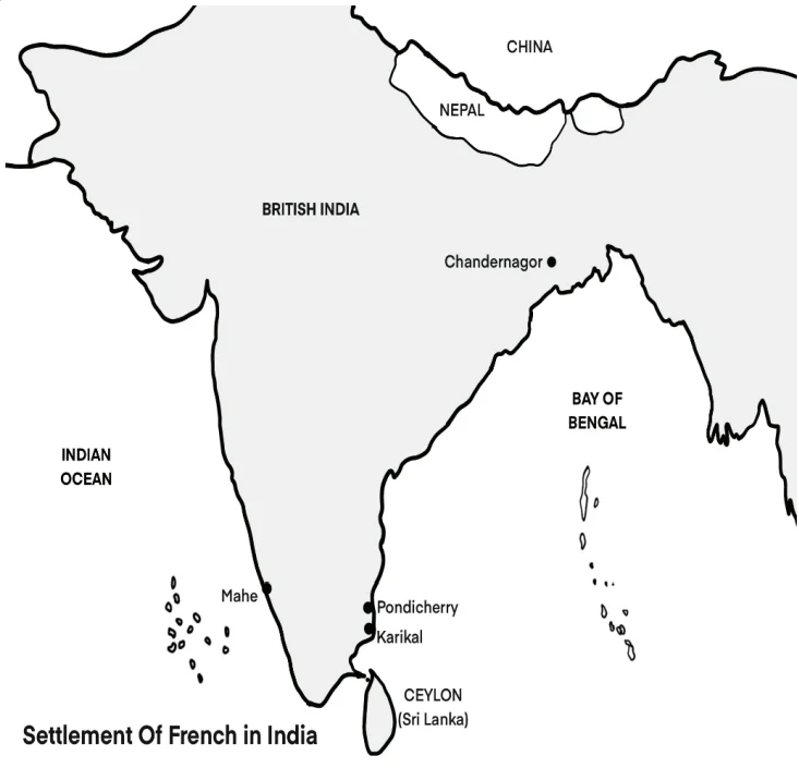 French in India