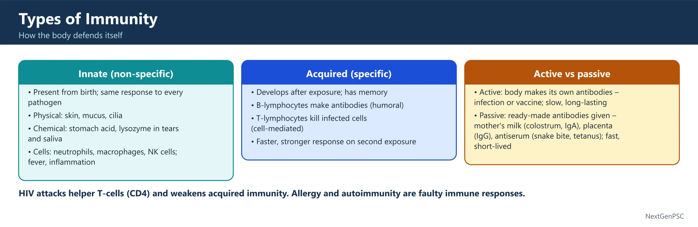 Immunity, Skeleton, Muscles, Skin and Sense Organs