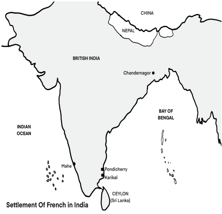 French in India